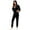 Black, variant on DuoJiaJ Track Suits for Women Set Casual 2 Piece Outfits Sweatsuit Black L