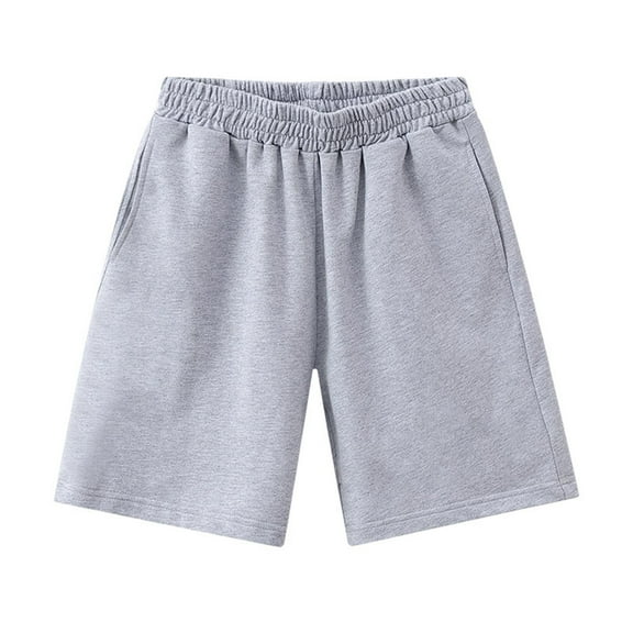 adviicd Shorts for Toddler Boys Boys'School Uniform Performance Short Elastic Waist Shorts (Grey,6-7 Years)