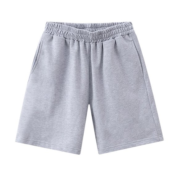 Nwiuh Toddler Baby Boys Girls Shorts Kids Sport Jogger Short Pants Solid Cotton Summer Athletic Shorts for 2-9 Years Youth (Grey, 4-5 Years)