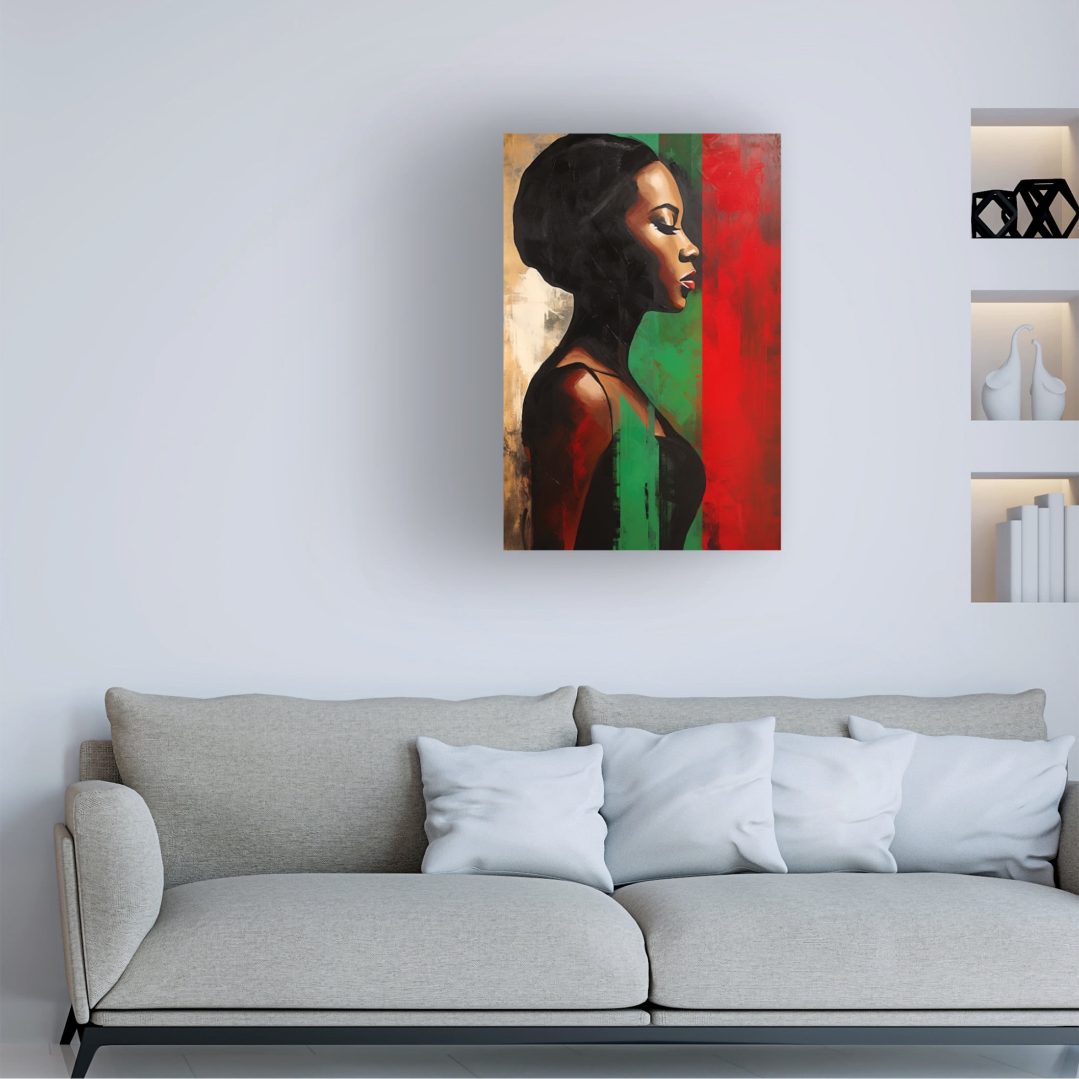 Canvas Wall Art - Ray Heere 'Colorful Model 24' Wall Art for Living Room, Bedroom, or Office Décor by Trademark Fine Art - 30 x 47 Inches