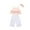 White, variant on Girls Summer Outfits 2 Piece Sets Striped Ruffle Fly Sleeve Sunflower Print Top and Capri Pants Toddler Clothes (2-3T, White)