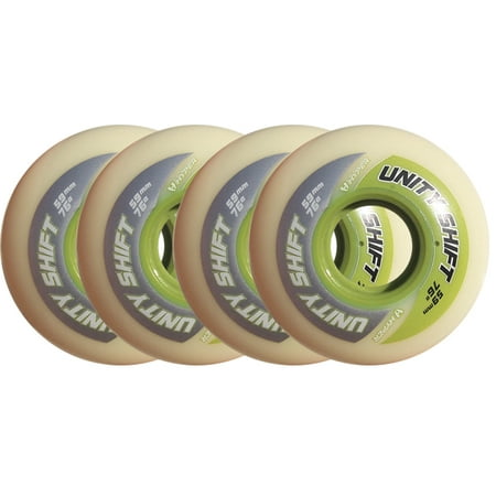 HYPER Inline Skate Wheels UNITY SHIFT HOCKEY 59mm 4-Pack White / Green