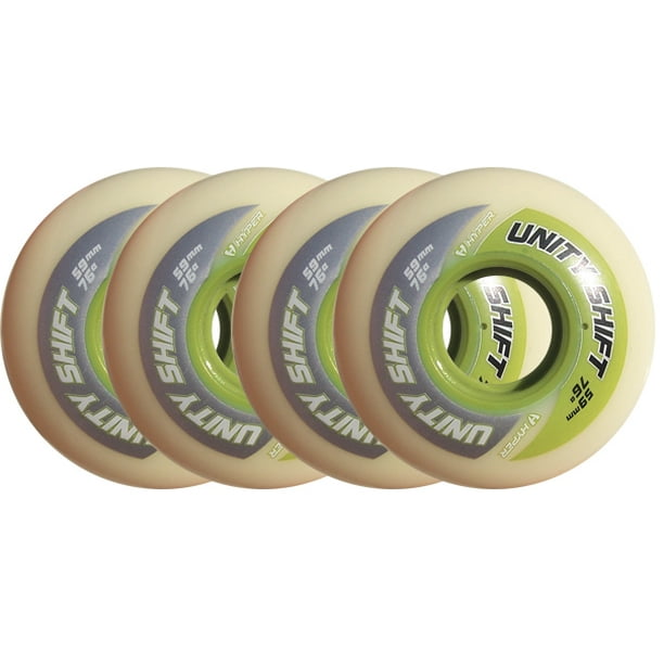 HYPER Inline Skate Wheels UNITY SHIFT HOCKEY 59mm 4Pack White / Green