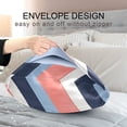 thumbnail image 4 of Yayeee Pillowcase Standard Size Set of 2 Satin Wrinkle Resistant Pillow Case, White Geometric, 4 of 8