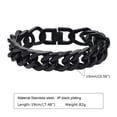 thumbnail image 5 of 19/21.5cm Silver/Gold/Black Jewelry Men Women 316L Stainless Steel Chain Bracele, 5 of 9