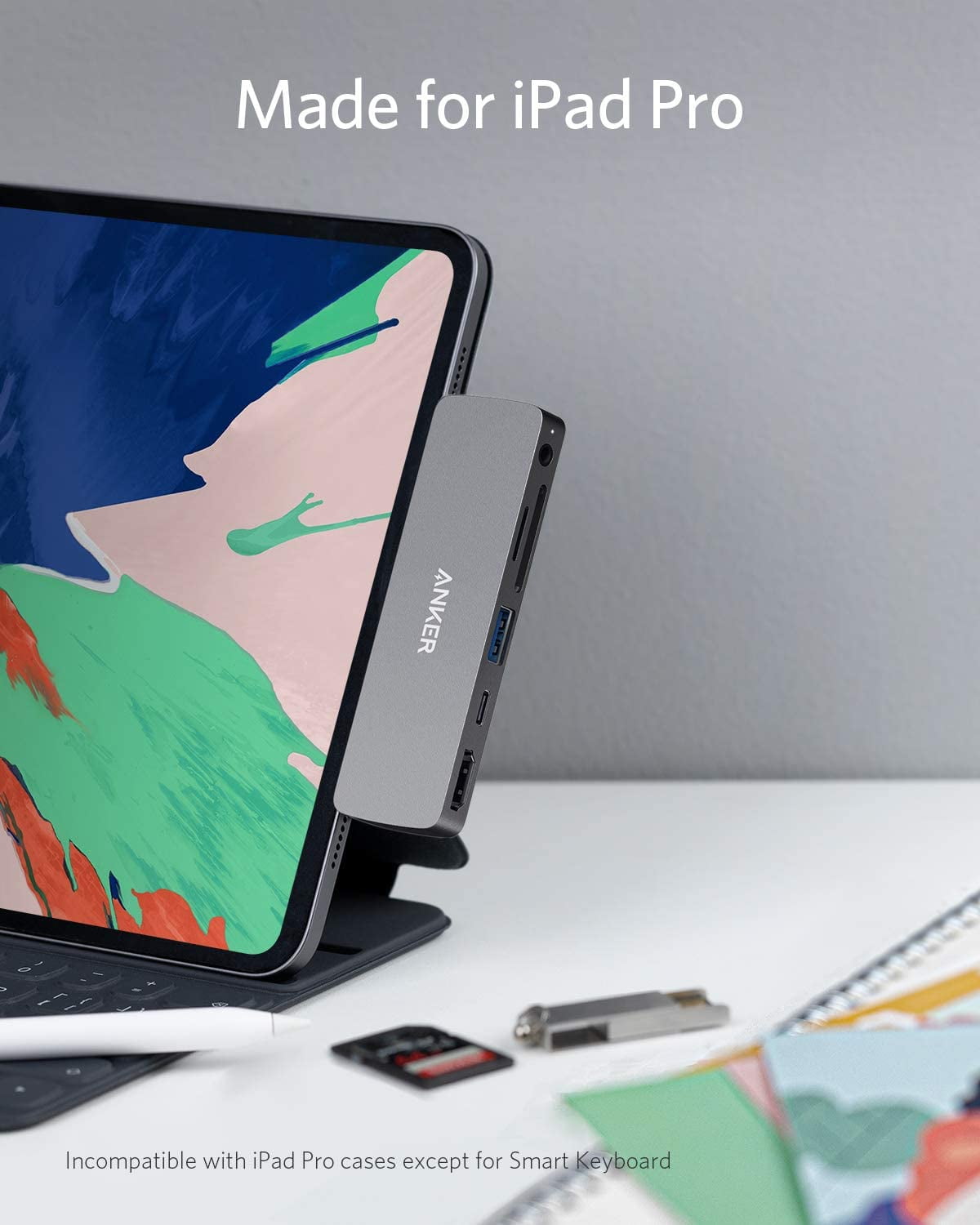 Anker USB C Hub for iPad Pro, PowerExpand Direct 6in1 USB C Adapter