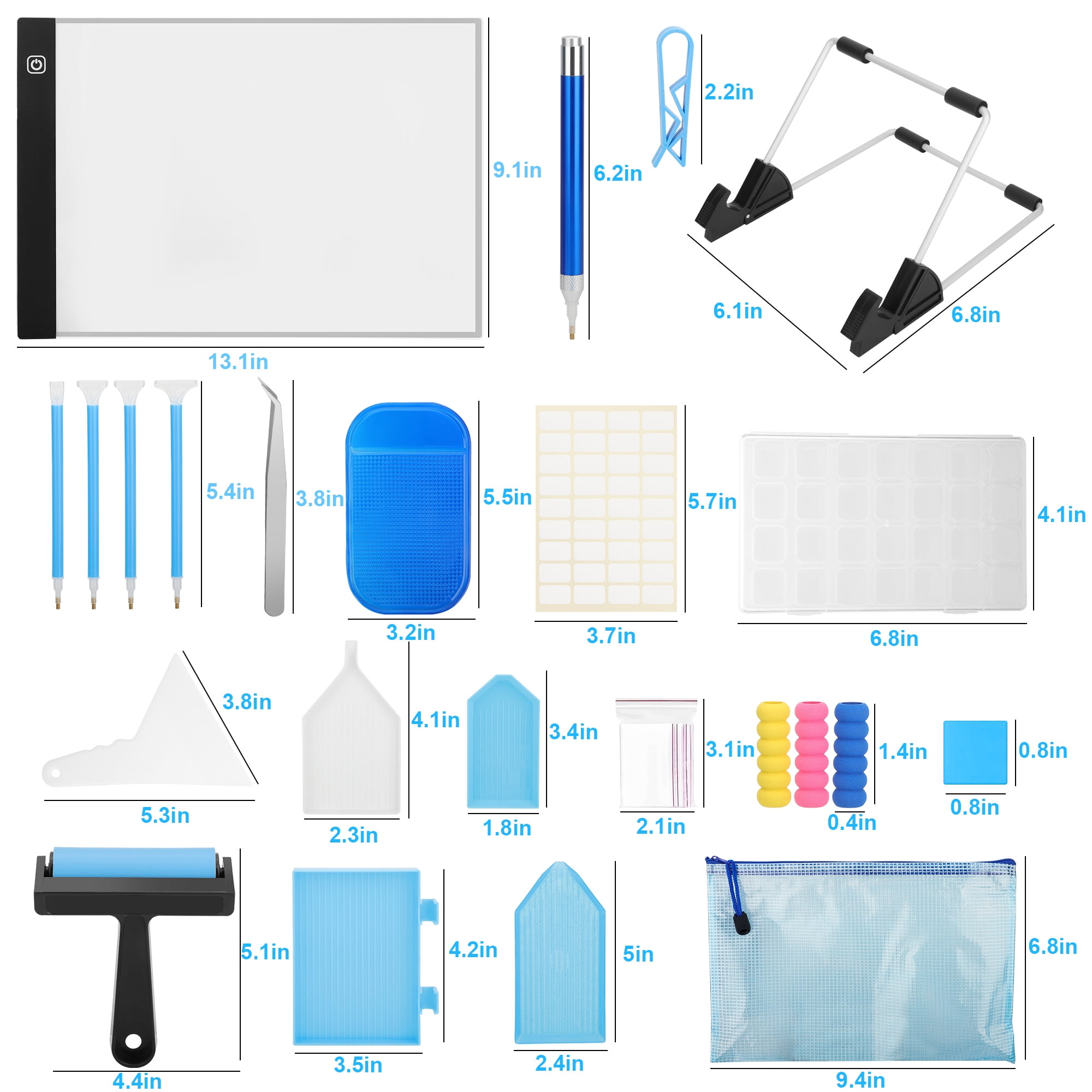 TSV 76pcs A4 LED Light Pad Diamond Painting Accessories for Diamond Art Craft, Diamond Painting Kits, Diamond Art Kits, Diamond Art Accessories