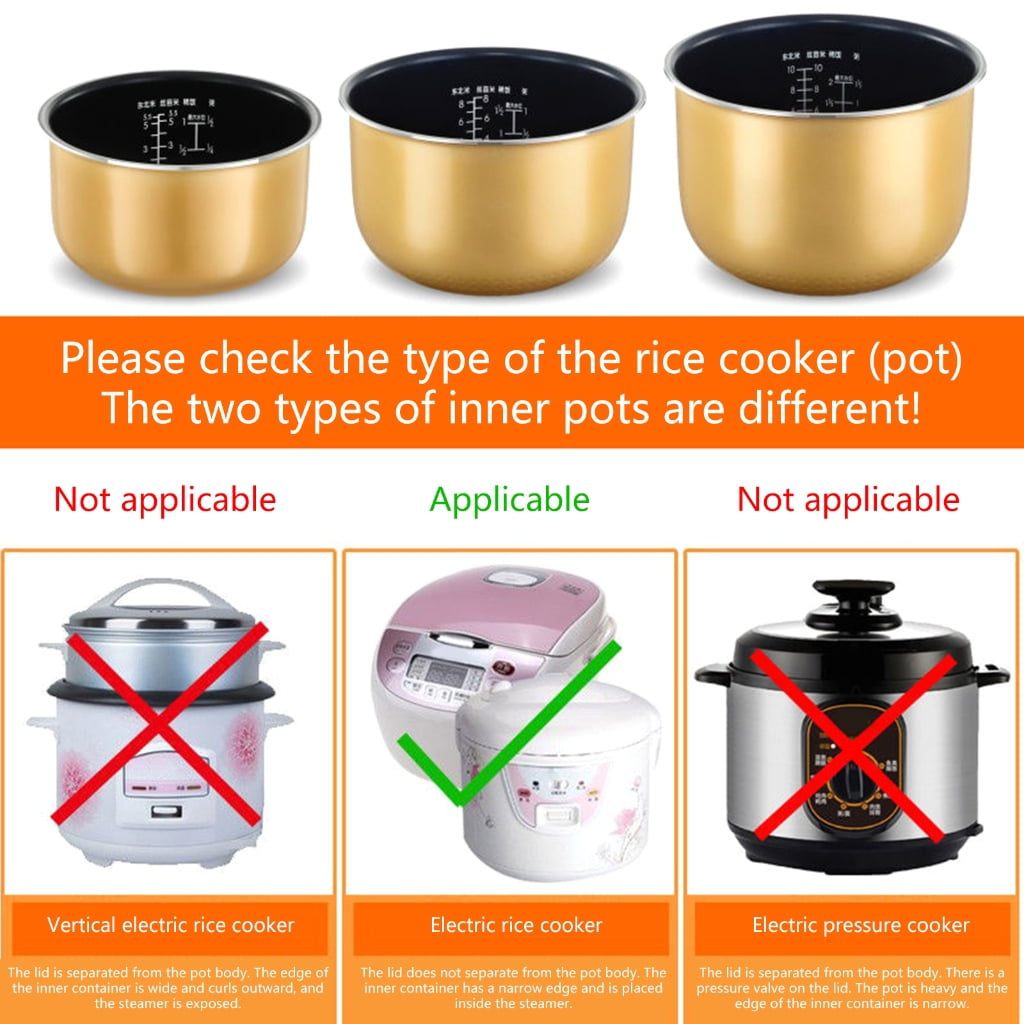 3 Capacity Nonstick Rice Pot Replacement for Most Cookers Even Heat Technology