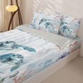 thumbnail image 3 of Homewish Sea Animal Turtle Zipper Full Size Comforter Sets with Fitted Sheet and 2 Pillowcases,Ocean Coral Starfish Zipper Bedding Set For Boys Girls,Reversible,4 Pieces, 3 of 7