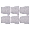 thumbnail image 3 of Pantalla de tela gris plateada E14 para lámpara de mesa, lámpara de techo, para hotel y sala de estar, 6 unidades, 3 of 14