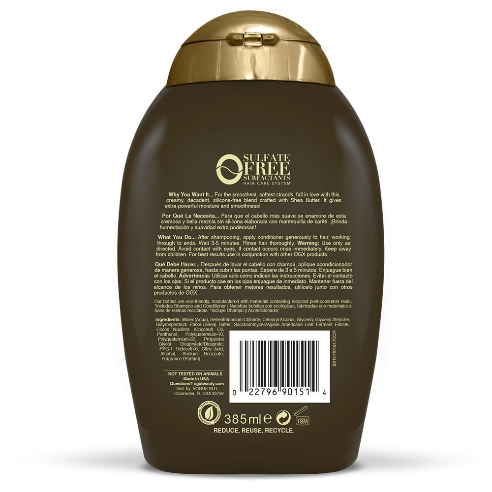 OGX Shea Soft & Smooth Conditioner, 13.0 FL oz