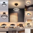 thumbnail image 3 of Lámpara de techo LED simple y moderna para pasillo, pasillo, pasillo, doble círculo, entrada de guardarropa, balcón, lámparas de luz de entrada, 3 of 6