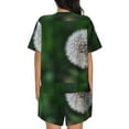 thumbnail image 6 of Daiia Dandelion Pattern Womens Pajama Sets Short Sleeve Pajamas for Women Sets Soft Lounge Sets Casual Round Neck Sleepwear PJS-4X-Large, 6 of 7