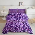 thumbnail image 2 of Feelyou Purple Leopard Print Twin Comforter Sets, Simple Fashion Bedding Set, 2 Pieces, 2 of 8