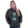 thumbnail image 3 of Grouchy Smurf Ask Me If I Care Grump Hoodie Sweatshirt Women Men Brisco Brands S, 3 of 5
