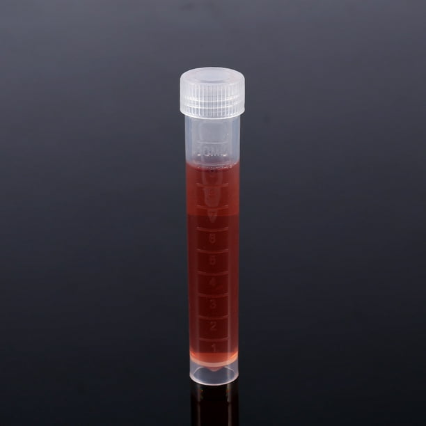 Yosoo 10pcs 10ml en plastique tubes à essai congelés flacon joint à vis  fiole bouchon blanc Pack Pack, bouteille à échantillon, contenant à  échantillon 
