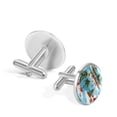 thumbnail image 3 of Santa Claus Stylish Stainless Steel Men's Cufflinks for Business Attire and Special Occasions, 3 of 6