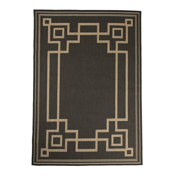Furnish My Place Outdoor Oriental Rug - 7 ft. 10 in. x 10 ft., Charcoal