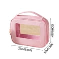 thumbnail image 3 of Qiopertar Windowed Cosmetic Bag, Waterproof Large Capacity Toiletry Pouch, Portable Handheld Makeup Case for Travel Daily Use, 3 of 7
