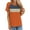 Orange, variant on CHGBMOK Women's T Shirts Short Sleeve Color Block/Solid Tops Casual Summer Tees