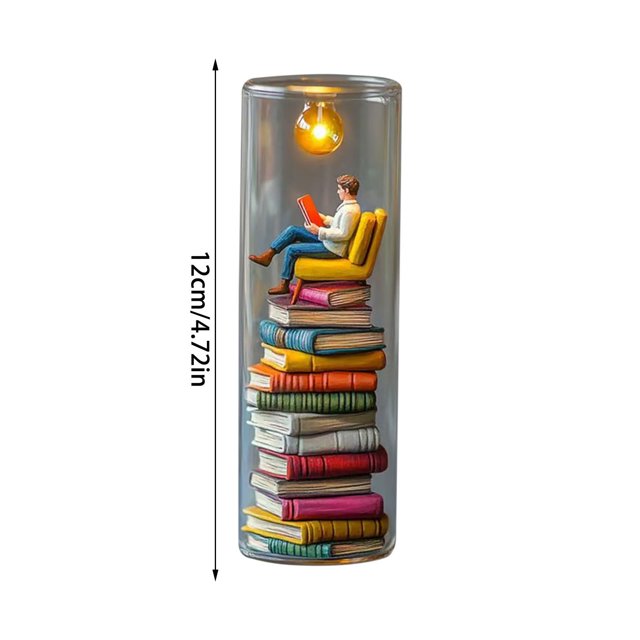Luzes Led para la Escultura de los Entusiastas de la Luz Nocturna Del Dormitorio Mini Libro con Mini Libros Y Accesorios de Luz Led