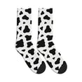 thumbnail image 4 of Men's Cow Spots Print Novelty Athletic Socks Women's Digital Printing Funky Patterned Crew Socks, 4 of 7