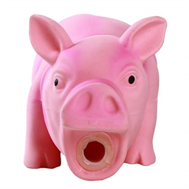 haowang lovely dog toys pink screaming latex rubber pig squeaking pet