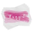thumbnail image 1 of Ambesonne Pink Place Mats Set of 4, Girls Shower, Standard Size, Hot Pink White, 1 of 6
