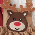 thumbnail image 5 of GYRATEDREAM Newborn Baby Girl Christmas Outfit Long Sleeve Romper Suspender Skirt Headband Set 3Pcs Fall Winter Outfits, 5 of 9