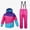 Hot Pink, variant on Kids Snowsuit 2 Piece Set Ski Jacket and Bib Pants, Waterproof Windproof Hooded Insulated Winter Outfit for Boys Girls Orange Size 9