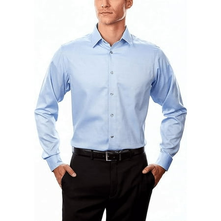 Calvin Klein STREAM Men's Steel Classic/Regular Non-Iron Shirt, US 16.5 36/37