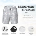 thumbnail image 3 of Rateoe Fun Rabbit Pattern Men’s Swim Shorts with Compression Liner – Double-Layered Quick-Dry Swimwear, Comfortable & Stretchy Beach Shorts-XX-Large, 3 of 6