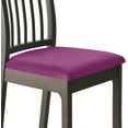 thumbnail image 1 of Velvet Chair Seat Covers Soft Stretch Seat Covers for Dining Room and Kitchen, Washable Removable Chair Seat Protector with Strap for Home -Purple-4 Pieces, 1 of 1