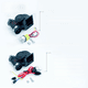 thumbnail image 1 of Bocina de aire con bomba de aire de 12/24 V, con boca cuadrada roja, para bomba de aire de caracol, para motocicleta, camión, coche modificado, sonido de sirena, 1 of 1
