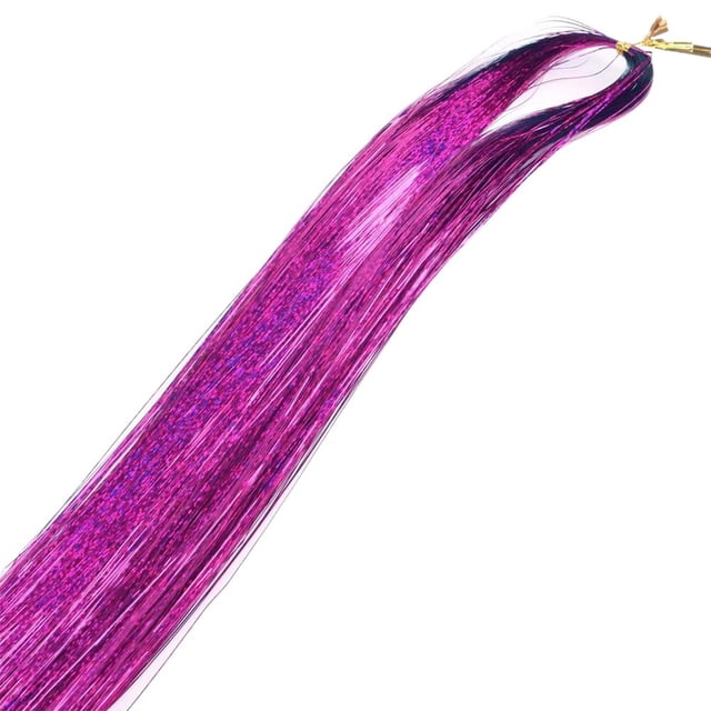 SharkTRUE Colorful Sparkle Shiny Hair Wig Diy Glitter Hair String Braiding Hair Tool Metallic Gold Shiny Hair String Hair Extension Thread Festival Look