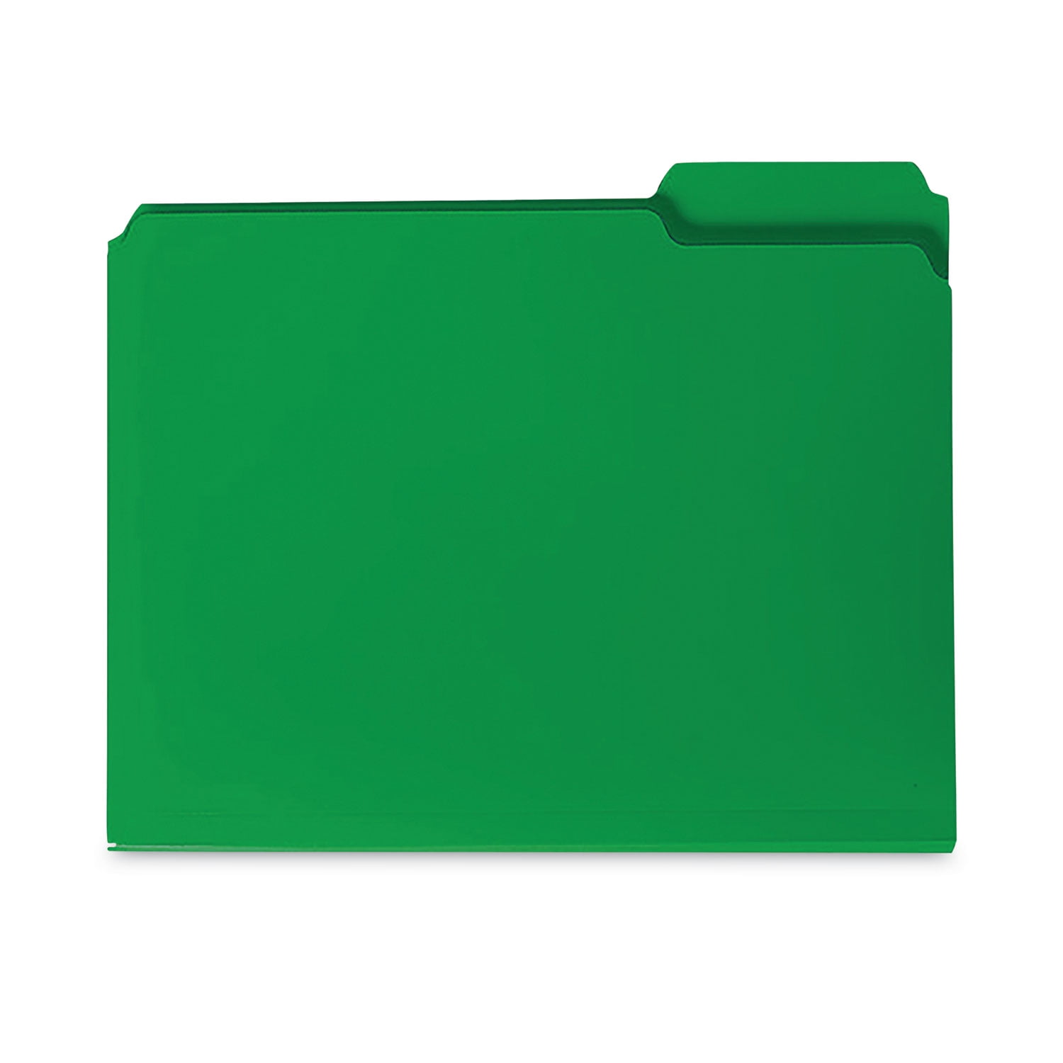 Smead Poly File Folder, 1/3-Cut Tab, Letter Size, Green, 24 per Box (10502)