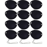 Dozen Traditional Pirate Captain Matie Black Eye Patch Costume Accessory by Rhode Island Novelty