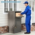 thumbnail image 7 of Nihsuao Package Delivery Box Outdoor with Lockable Secure, Waterproof & UV-Resistant, Anti-Theft Parcel, Large Double Wall Resin Outdoor Deck Box for Porches, Patios, Curbside, Gray, 7 of 7