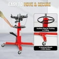 thumbnail image 3 of Garvee Heavy Duty Transmission Jack, 1322 lbs Hydraulic Floor Jack with Foot Pedal & 360° Wheels for Auto Shops, Garage, Red, 3 of 7