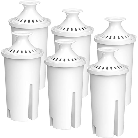 FilterLogic Pitcher Water Filter Replacement for Brita® Classic 35557, OB03, Mavea® 107007, Replacement for Pitchers Grand, Lake, Capri, Wave and More NSF Certified (6 Pack)