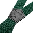 thumbnail image 5 of KAMBERFT Dark Green Heavy Duty X-Back Suspenders for Men, 1.4 inch Wide Adjustable Elastic Straps, 5 of 5