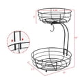 thumbnail image 3 of WRXMIJNHGSA Food Storage Under $30 2 Tier Fruit Basket Holder With Banana Tree Detachable Fruit Organizerfor Kitchen Countertop Black, 3 of 5