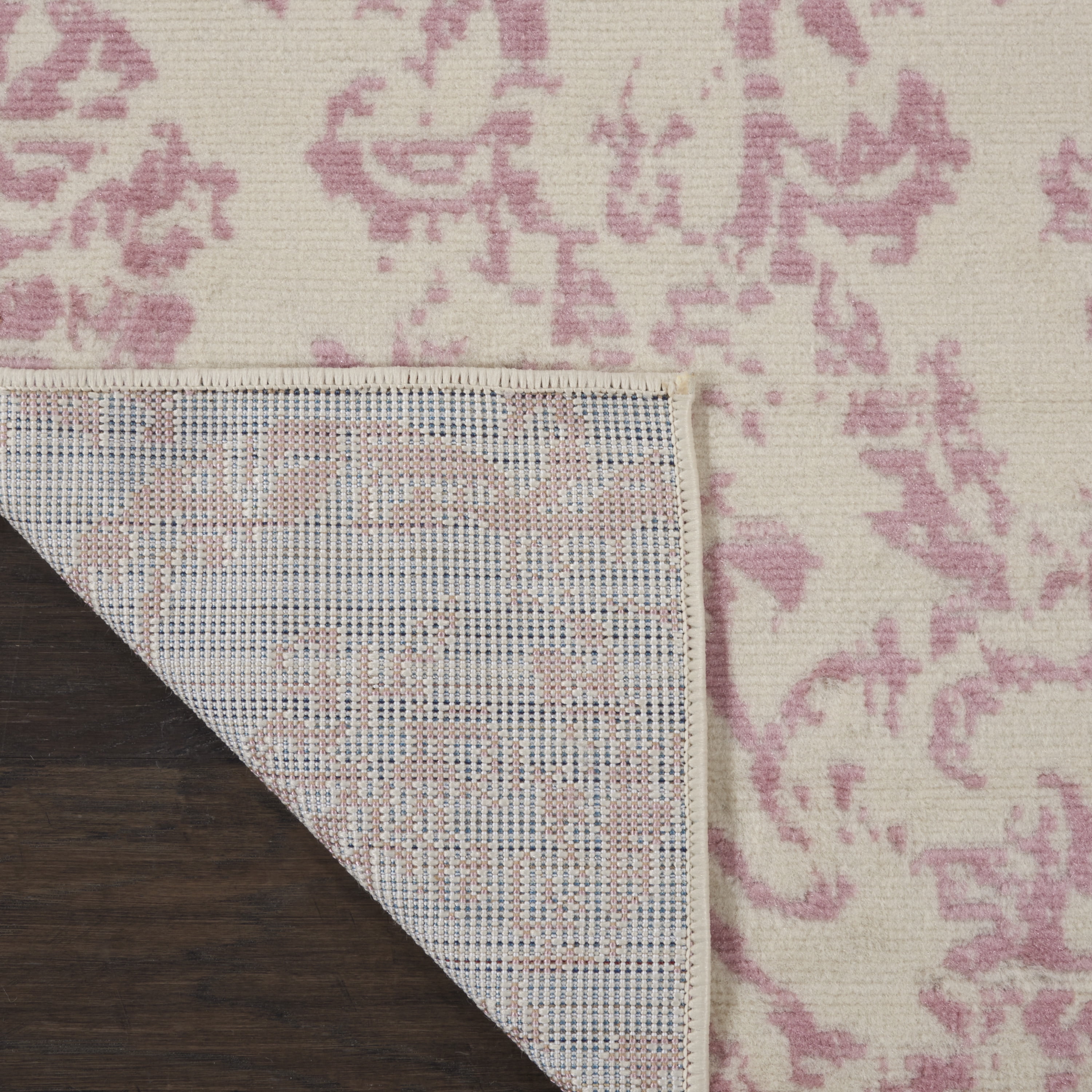 Nourison Bliss Vintage Farmhouse Ivory/Pink 2' x 4' Area Rug, (2' x 4')