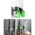 thumbnail image 3 of Soporte de pared para escoba y fregona, colgador de acero inoxidable, utensilios de cocina resistentes 1 abrazadera, 3 of 9