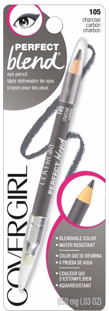 CoverGirl Perfect Blend Eye Pencil, Charcoal [105], 0.03 oz (Pack of 4)