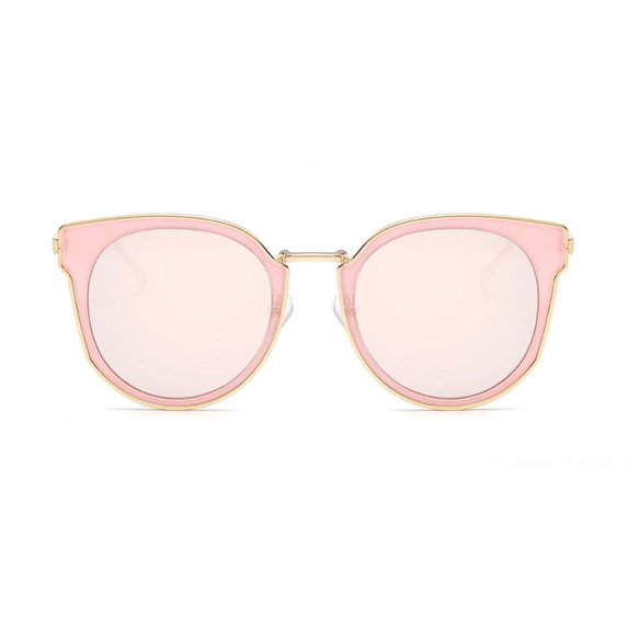 Womens Cat Eye Gold Frame Fashion Sunglasses