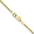 thumbnail image 3 of Diamond2Deal 10K Yellow Gold 1.5 mm Diamond-cut Rope Chain Necklace for Women 18", 3 of 5