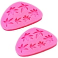 thumbnail image 2 of Paquete de 2 moldes de hoja de marihuana para pastel, Fondant, molde de silicona para hojas de marihuana, decoración de pasteles con tema de hoja de cáñamo, lata de Chocolate Adepaton WMSS-469, 2 of 8
