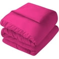 thumbnail image 5 of DNG Creations 1 Piece Luxurious Half Pinch Pleated Comforter Long Lasting 100% Egyptian Cotton, 800 TC 550 GSM All Season ( King/Cal King Size ) Solid Hot Pink Colour, 5 of 7