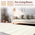 thumbnail image 2 of ODIKA 6'x9' Machine Washable Non-Slip Area Rug, Modern Lattice Design Activity Featuring Interlocking Shapes High Traffic Rug, Beige, 159239, 2 of 7